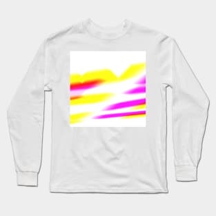 red yellow pink white abstract texture Long Sleeve T-Shirt